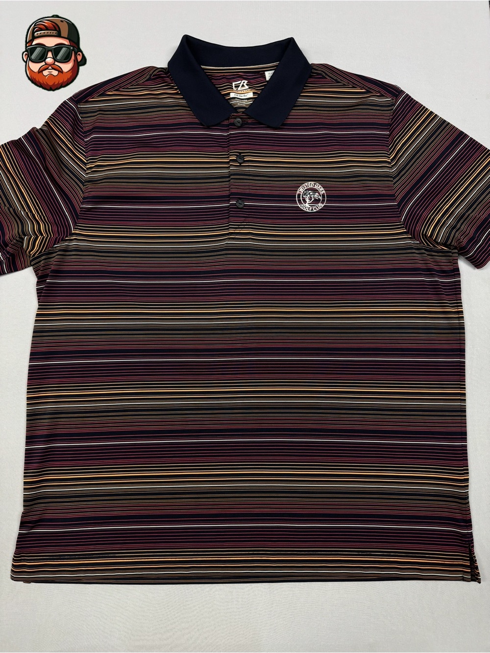Men's XL Cutter and Buck Sleepy Hollow Golf Club Collared Golf Polo Shirt